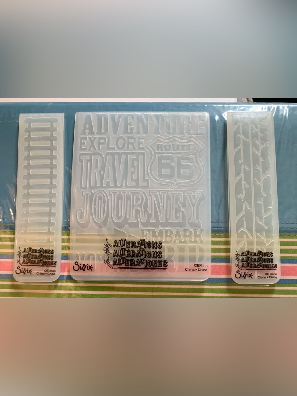 Tim Holtz Clear Embossing Folder Set Of 3